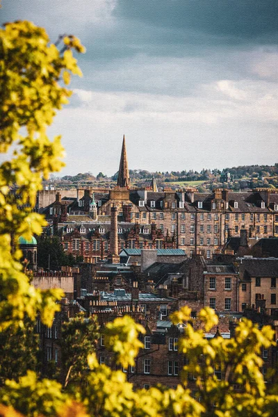 Edimburgo Escocia Inglaterra Arquitectura Ciudad Ilustración Viajes Sobre Lienzo — Foto de Stock