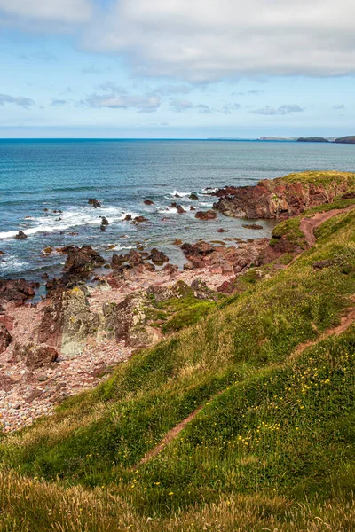 Tenby Cornwall Wales England Hermoso Paisaje Verano Bahía Carmarthen Vista — Foto de Stock