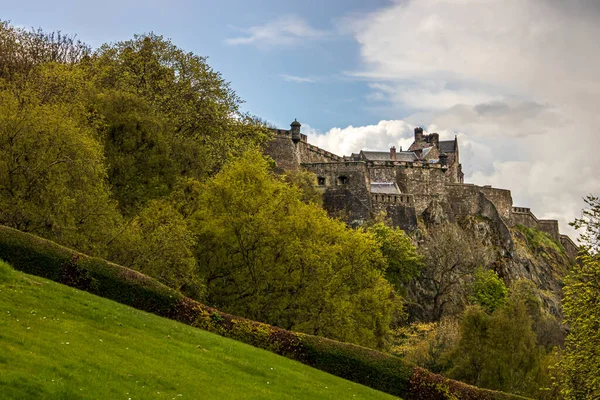 Μαΐου 2021 Εδιμβούργο Σκωτία Αγγλία Προβολή Του Κάστρου Του Εδιμβούργου — Φωτογραφία Αρχείου