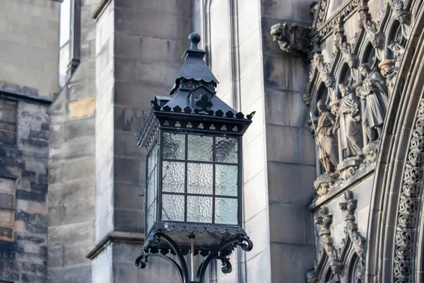Lâmpada Velha Edifício Cidade Edimburgo — Fotografia de Stock