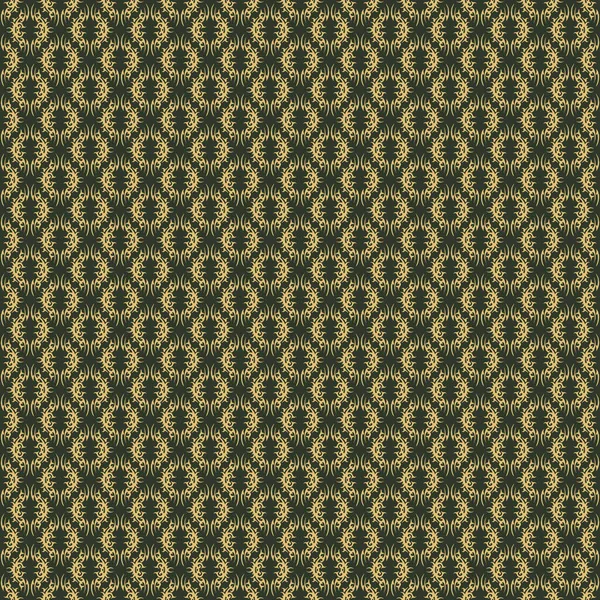 Oriental Seamless Pattern Art Deco Style Zlaté Prvky Zeleném Pozadí — Stock fotografie