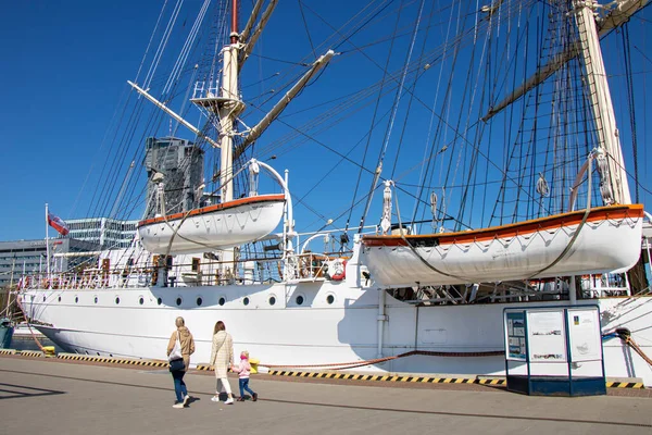 April 2019 Port Gdynia Poland Dar Pomorza Maritime Museum — Stock Photo, Image