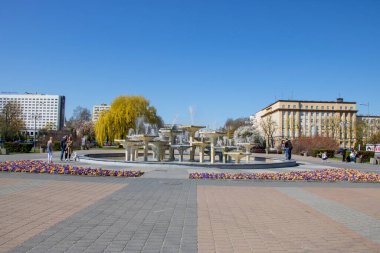 21 Nisan 2019 Gdynia Limanı Polonya. Kosciuszko Meydanı.