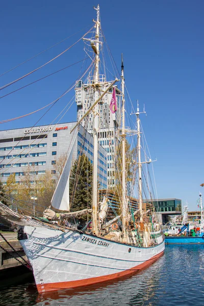 April 2019 Port Gdynia Poland Port Gdynia View Yachts — Stock Photo, Image