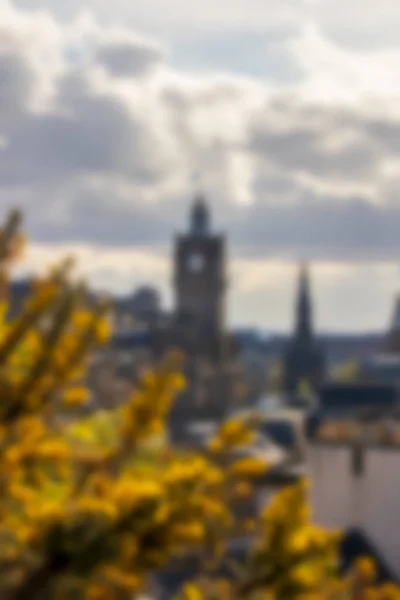 爱丁堡的风景模糊不清 苏格兰英格兰城市的建筑 — 图库照片