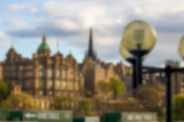 Розмитий Пейзаж Единбурзі Шотландія Англія Архітектура Міста — стокове фото
