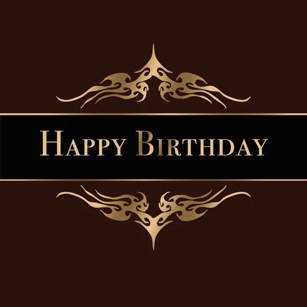Boldog Születésnapot Üdvözlőlap Design Arany Betű — Stock Fotó