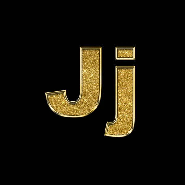 Hoofdletters Kleine Letters Van Het Alfabet Gouden Letter Een Zwarte — Stockfoto