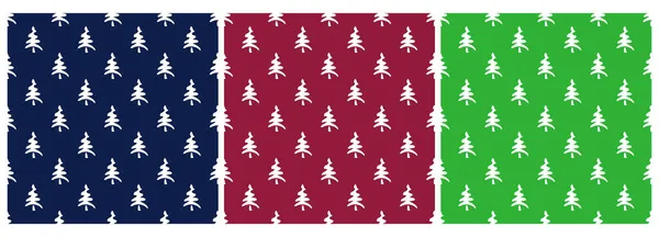 Nahtlose Festliche Muster Weihnachtsbäumen Design Für Papier Einband Stoff Für — Stockvektor