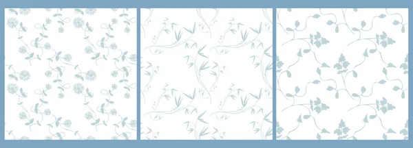 Nahtloses Botanisches Muster Design Für Papier Einband Stoff Für Den — Stockvektor