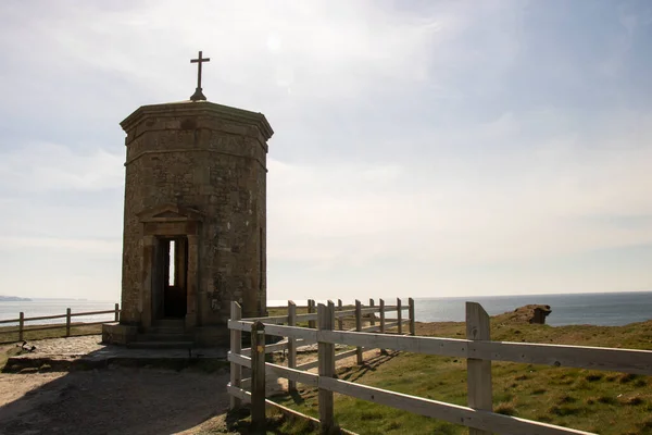 Nisan 2021 Bude Cornwall Ngiltere Atlantik Okyanusu Üzerindeki Manzara Pusula — Stok fotoğraf