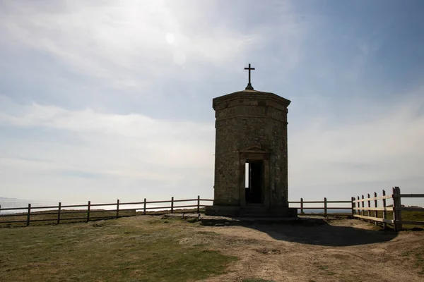 Nisan 2021 Bude Cornwall Ngiltere Atlantik Okyanusu Üzerindeki Manzara Pusula — Stok fotoğraf