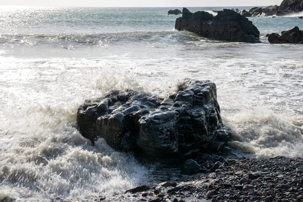 Баде Корнуолл Англія Ландшафт Над Атлантичним Океаном Вид Скелі Воді — стокове фото