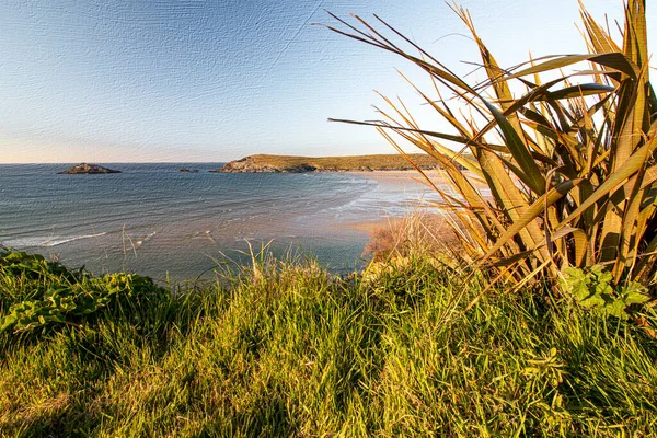 Newquay Cornwall United Kingdom Landscape Ocean Horizontal Image Printing Canvas — Stock Photo, Image