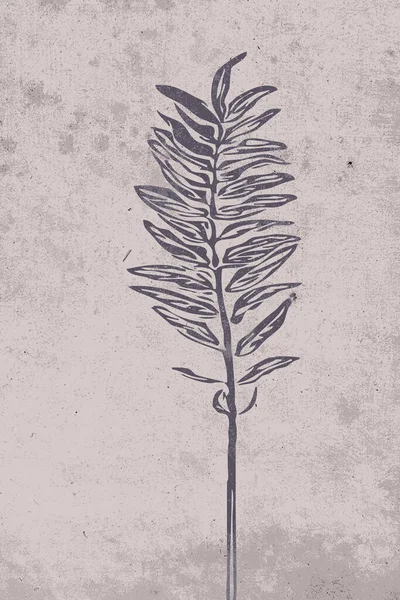 Soyut Şekilli Yaprak Çizgisi Baskı Kapak Duvar Kağıdı Asgari Doğal — Stok fotoğraf