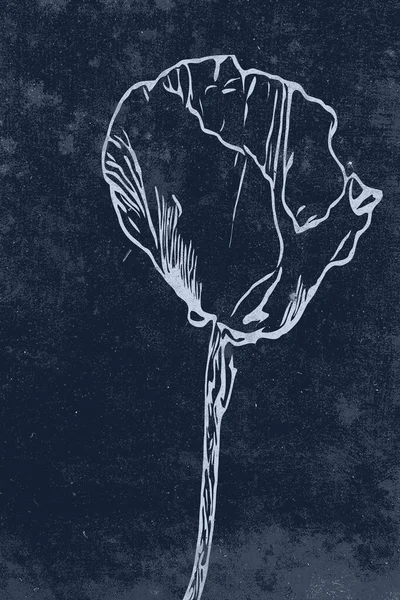 Γραμμική Τέχνη Αφηρημένη Floral Σχέδιο Για Εκτύπωση Εξώφυλλο Ταπετσαρία Minimal — Φωτογραφία Αρχείου