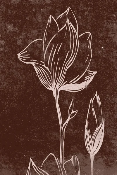 추상적 형태로 그림을 그리는 식물들의 예술입니다 캔버스 포스터 가정용 장식을 — 스톡 사진