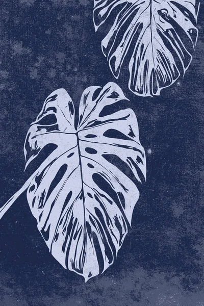 Botanisk Väggkonst Linjekonst Växter Teckning Med Abstrakt Form Abstrakt Blommönster — Stockfoto