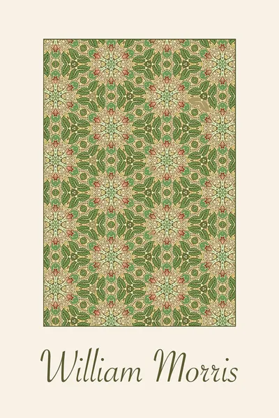 Cartaz Botânico Inspirado Por Morris Padrão Decorativo Para Impressão Capas — Fotografia de Stock