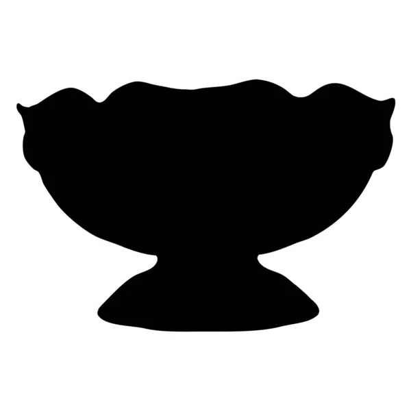 Icône Vectorielle Vase Céramique Décoration Intérieur — Image vectorielle