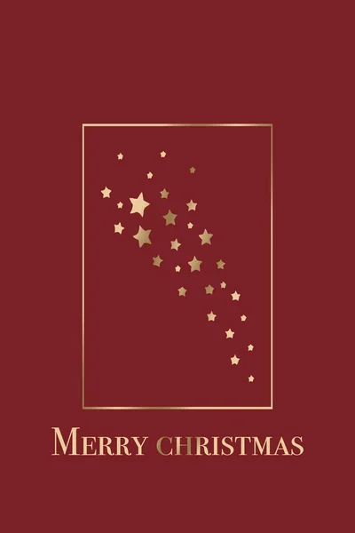 Різдвяні Вітальні Листівки Дизайн Мінімалістичний Малюнок Друку Золоті Літери — стокове фото