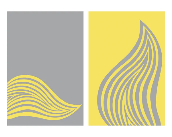 Geometrische Wandkunst Ein Muster Trendigem Gelb Und Grau Für Gerahmte — Stockvektor