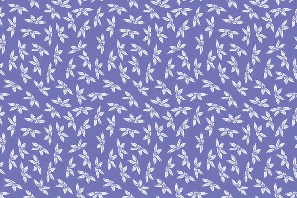 Пери Модный Цвет Года Ботанический Узор Тюленей Фиолетового Цвета 2022 — стоковый вектор