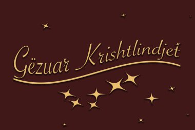 Arnavutluk 'ta 3D altın yazılar Mutlu Noeller
