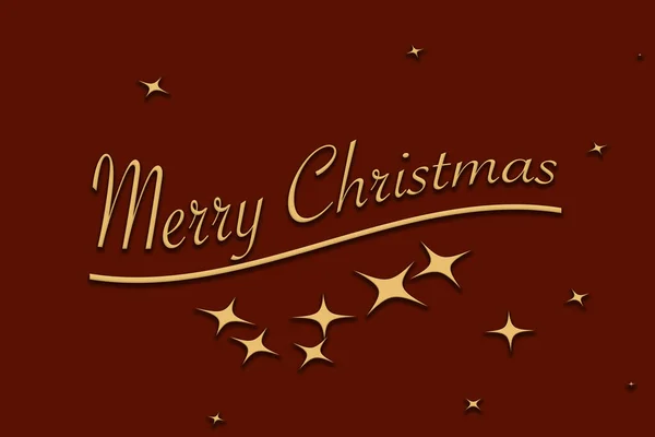 Gold Inscription Merry Christmas — Fotografia de Stock