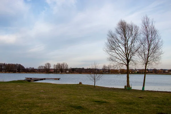 Paisagem Junto Lago Sul Polónia Natureza Paisagem — Fotografia de Stock