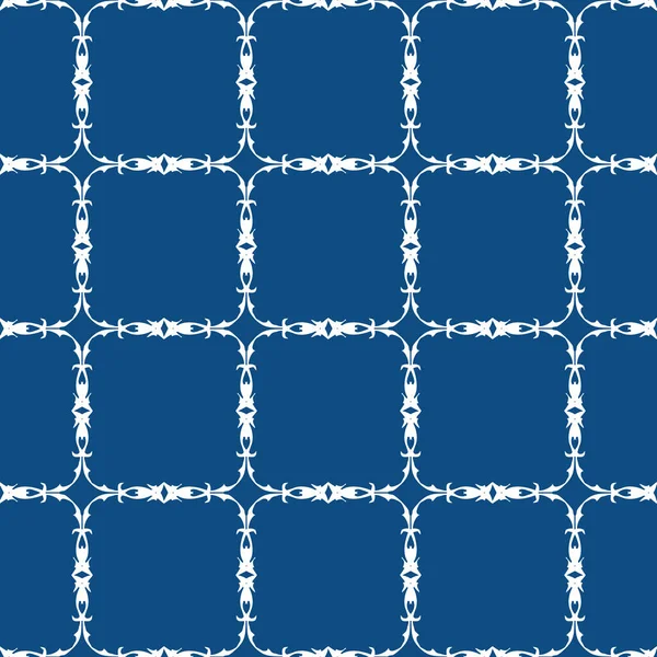 Безшовний Декоративний Візерунок Синьому Фоні Мистецтво Тканини Прикраси Альбоми Шпалери — стокове фото