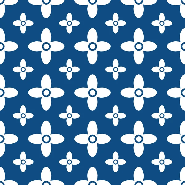 青い背景 アート ファブリック アルバム 壁紙上のシームレスな装飾パターン — ストック写真