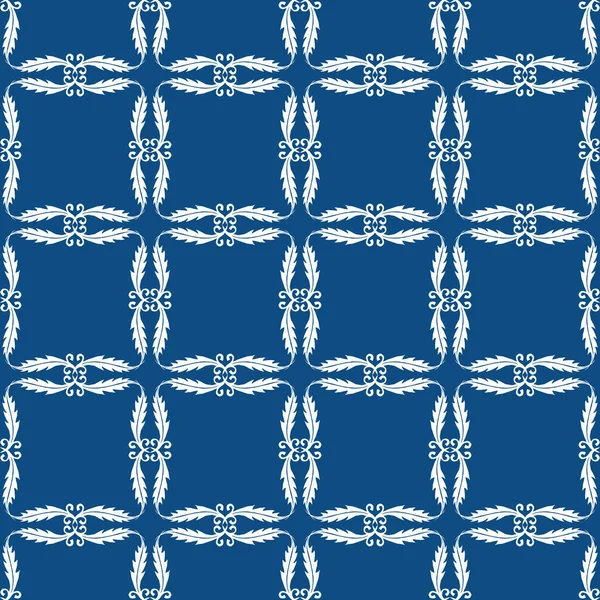 青い背景 アート ファブリック アルバム 壁紙上のシームレスな装飾パターン — ストック写真