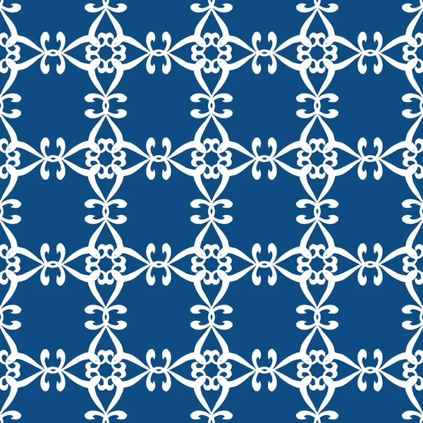 Seamless Decorative Pattern Blue Background Art Fabrics Decorations Albums Wallpapers — Fotografia de Stock