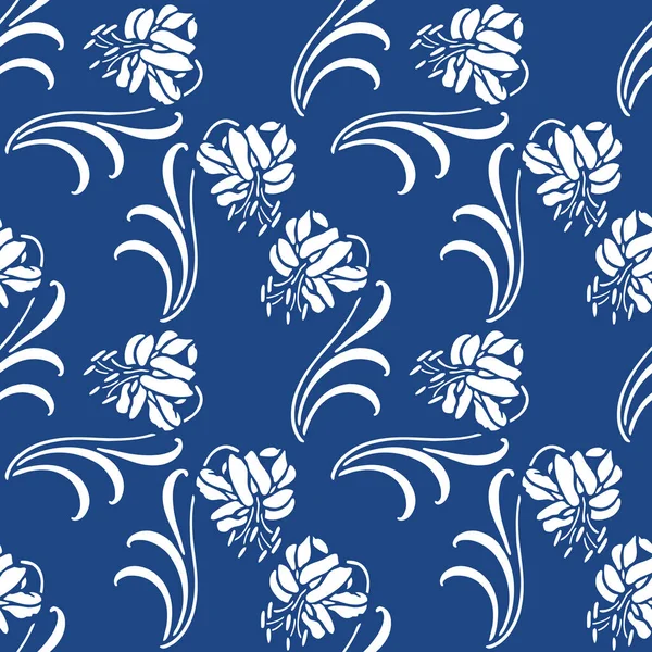 Nahtloses Muster Auf Blauem Hintergrund Für Materialien Tapeten Verwendung Grafiken — Stockfoto
