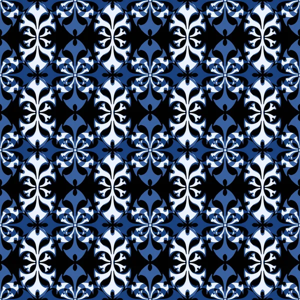 Абстрактний Безшовний Візерунок Використання Текстилю Шпалер Графіки Синій Колір — стокове фото