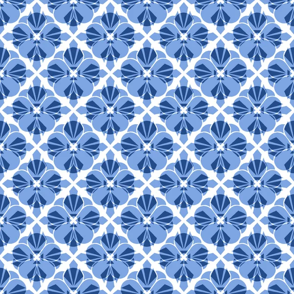 Decorative Seamless Pattern Textiles Wallpapers Graphic Arts Blue Color — Stockfoto