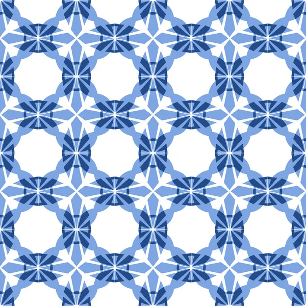 Decoratieve Naadloze Patroon Voor Textiel Wallpapers Grafische Kunst Blauwe Kleur — Stockfoto
