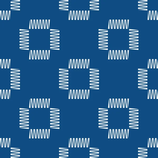 Seamless Pattern Trendy Blue Color Tiles Can Combined Each Other — Stock Fotó