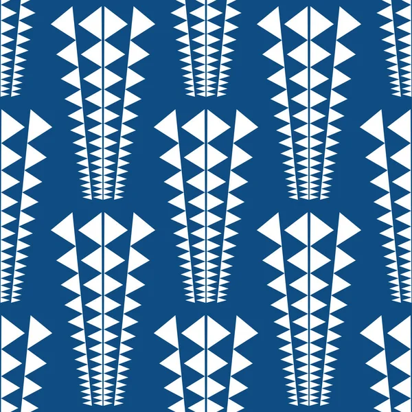 Seamless Pattern Trendy Blue Color Tiles Can Combined Each Other — Zdjęcie stockowe