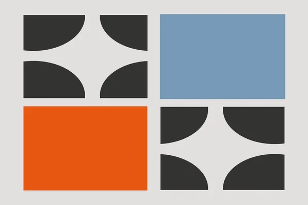 Minimalist Poster Geometric Primitive Shapes Template Cover Printable — Fotografia de Stock