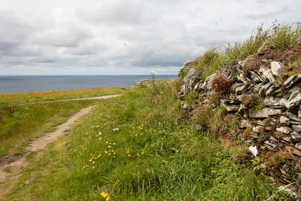 Tintagel Όμορφη Θέα Θάλασσα Και Βουνό Στη Βόρεια Κορνουάλη — Φωτογραφία Αρχείου