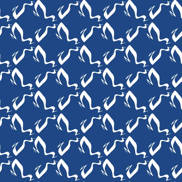 Seamless Abstract Pattern Trendy Blue Color Tiles Can Joined Together — Foto Stock