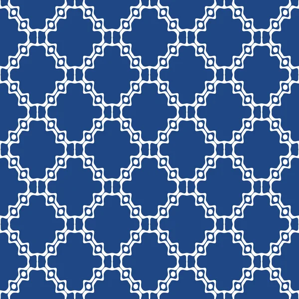 Seamless Abstract Pattern Trendy Blue Color Tiles Can Joined Together — ストック写真