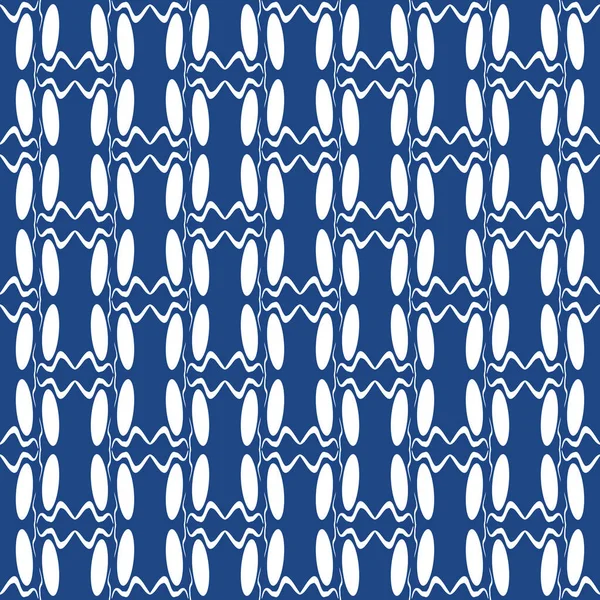 Seamless Abstract Pattern Trendy Blue Color Tiles Can Joined Together — Stockfoto