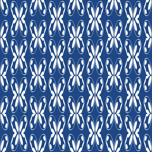 Seamless Abstract Pattern Trendy Blue Color Tiles Can Joined Together —  Fotos de Stock