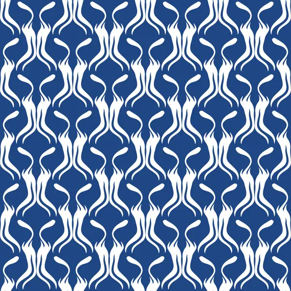 Seamless Abstract Pattern Trendy Blue Color Tiles Can Joined Together —  Fotos de Stock