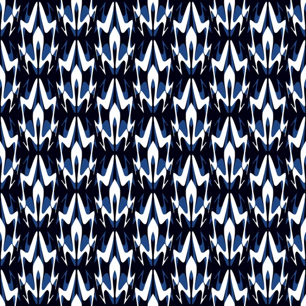 Seamless Abstract Pattern Trendy Blue Color Tiles Can Joined Together — Foto Stock