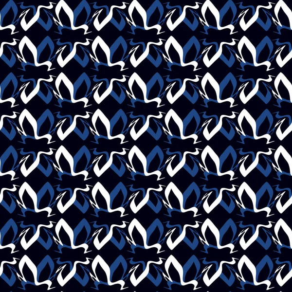 Seamless Abstract Pattern Trendy Blue Color Tiles Can Joined Together — Zdjęcie stockowe