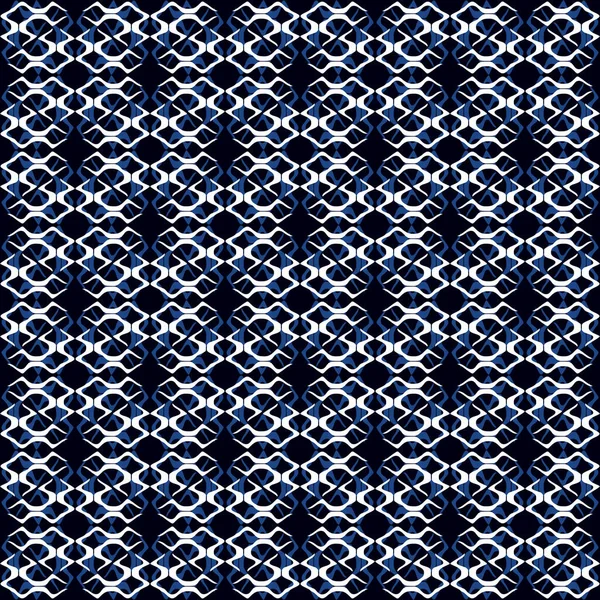 Seamless Abstract Pattern Trendy Blue Color Tiles Can Joined Together — Fotografia de Stock
